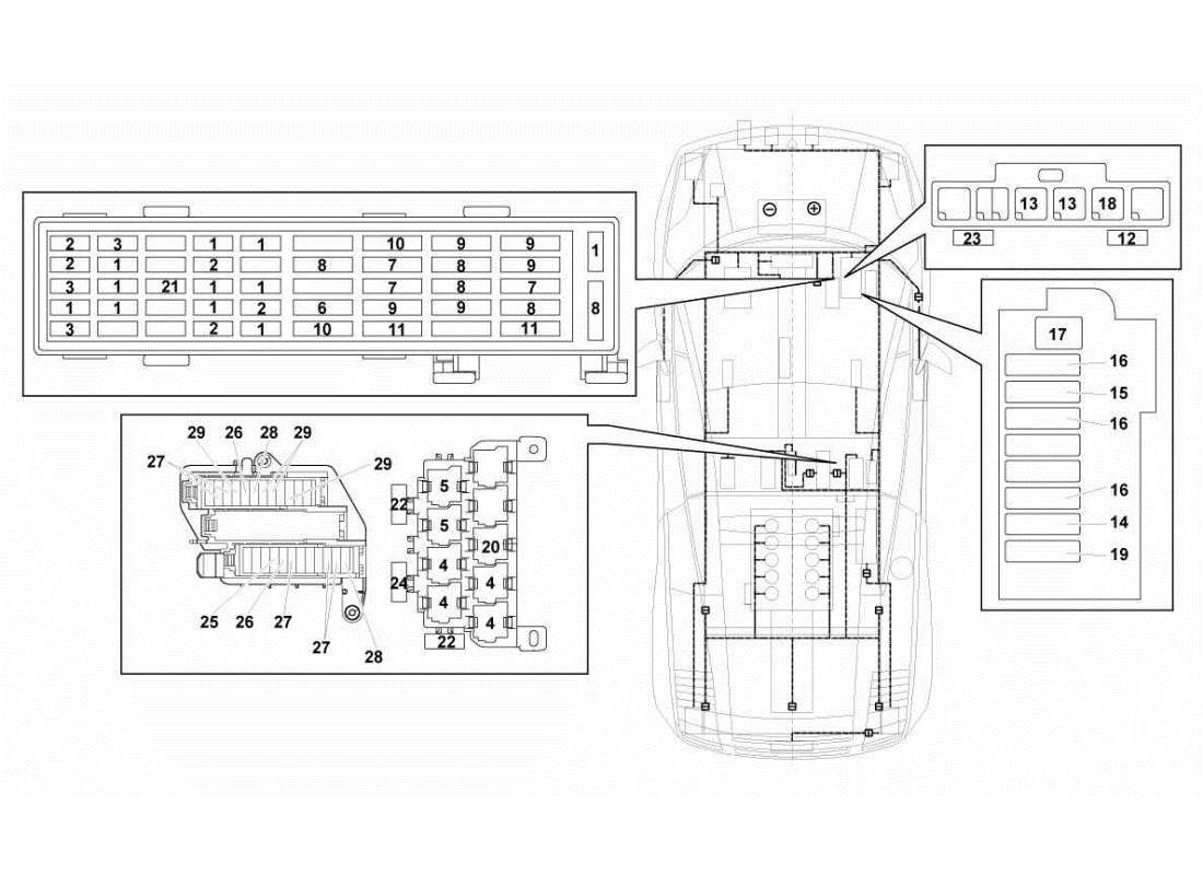 lamborghini gallardo sts ii sc electrical system parts diagram