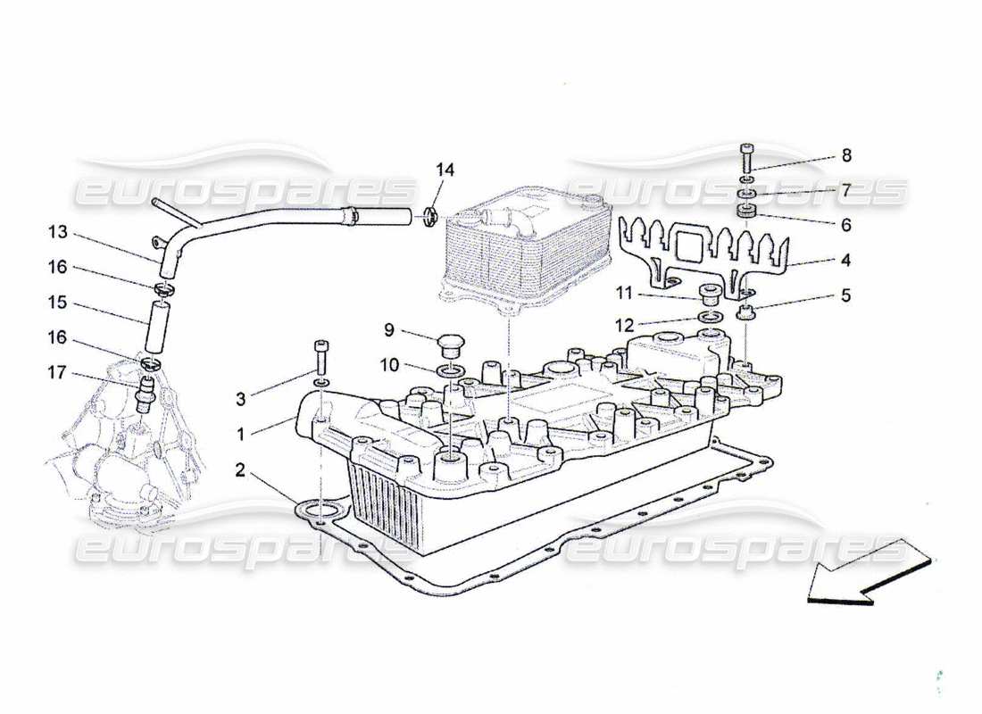 maserati qtp. (2010) 4.7 heat exchanger part diagram