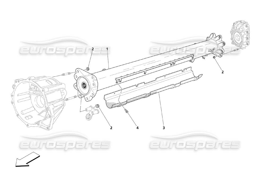 a part diagram from the maserati qtp. (2003) 4.2 parts catalogue