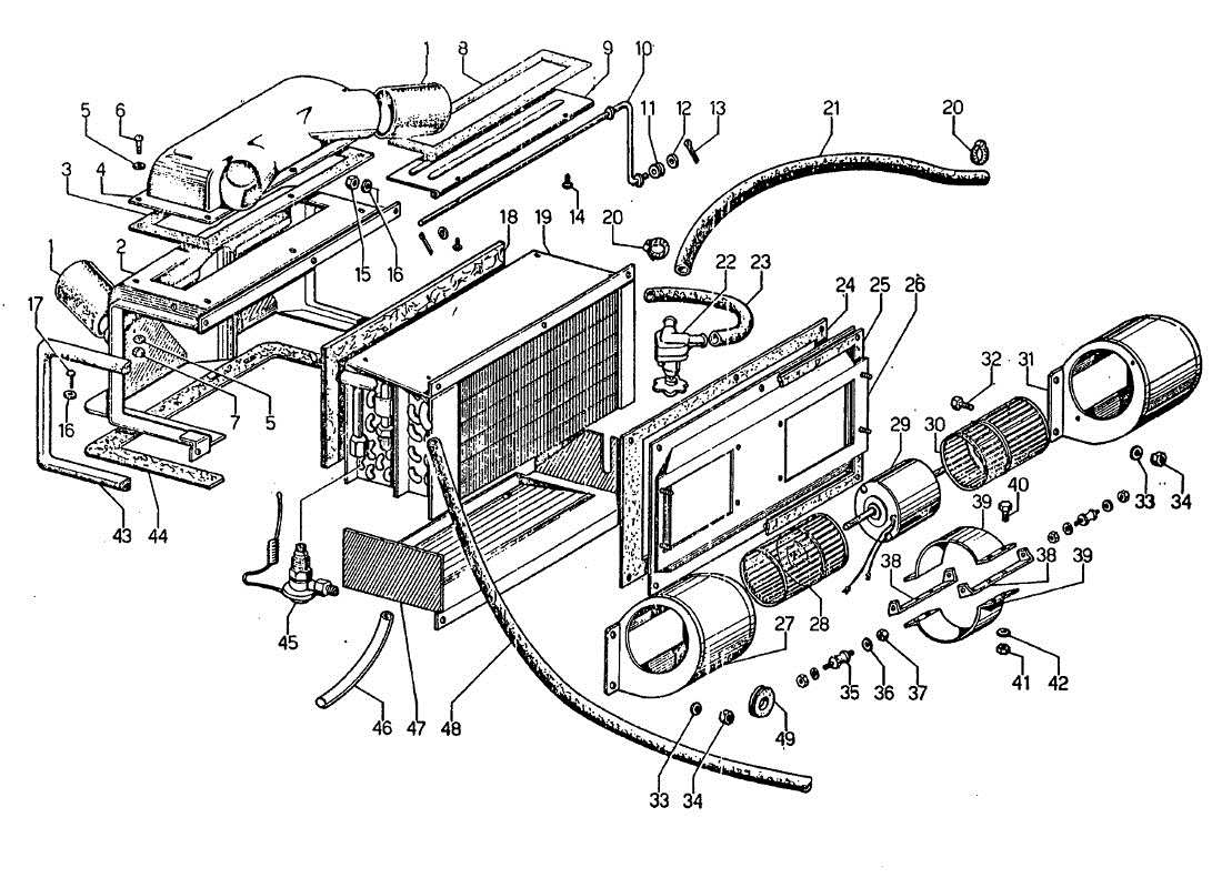 a part diagram from the lamborghini jarama parts catalogue