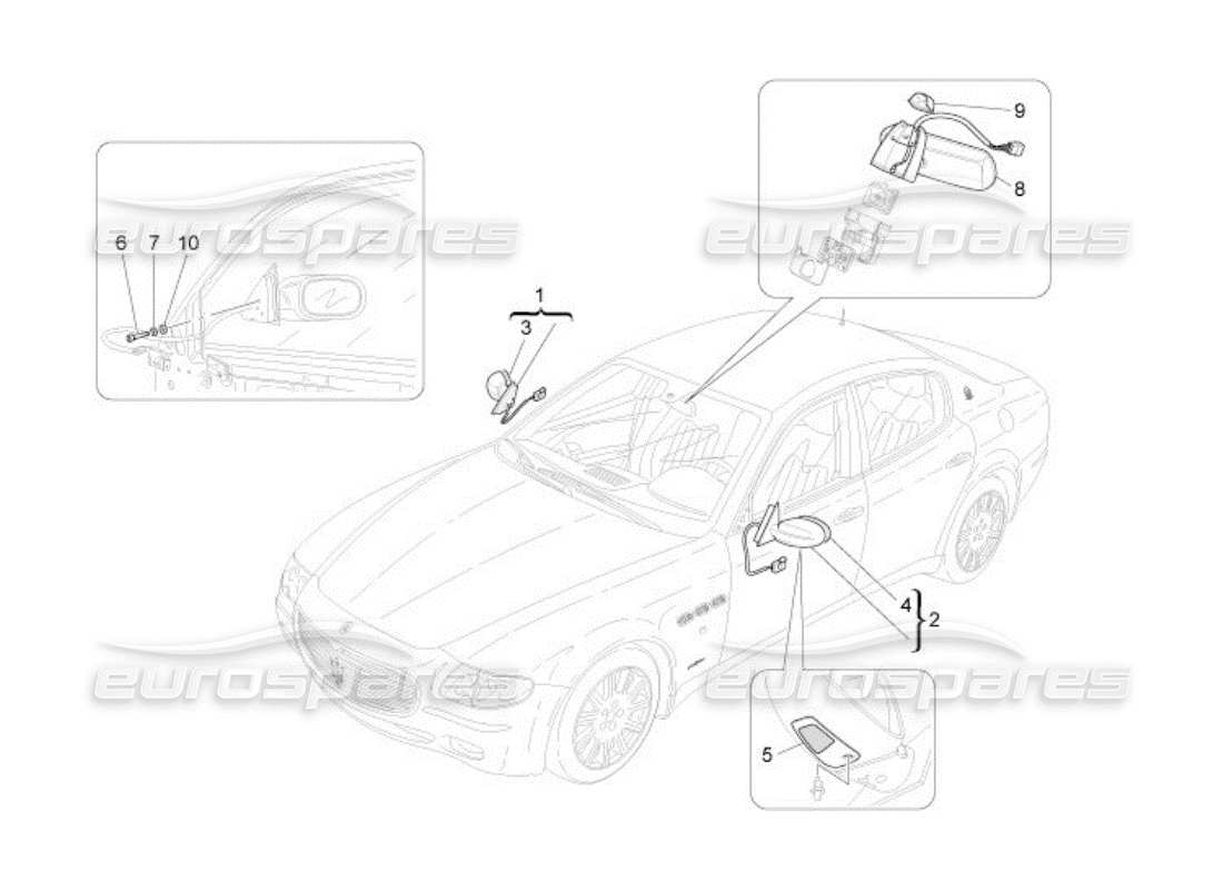 a part diagram from the maserati quattroporte m139 (2005-2013) parts catalogue