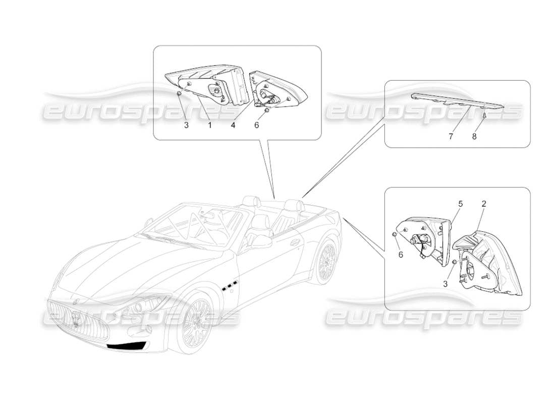 a part diagram from the maserati grancabrio parts catalogue