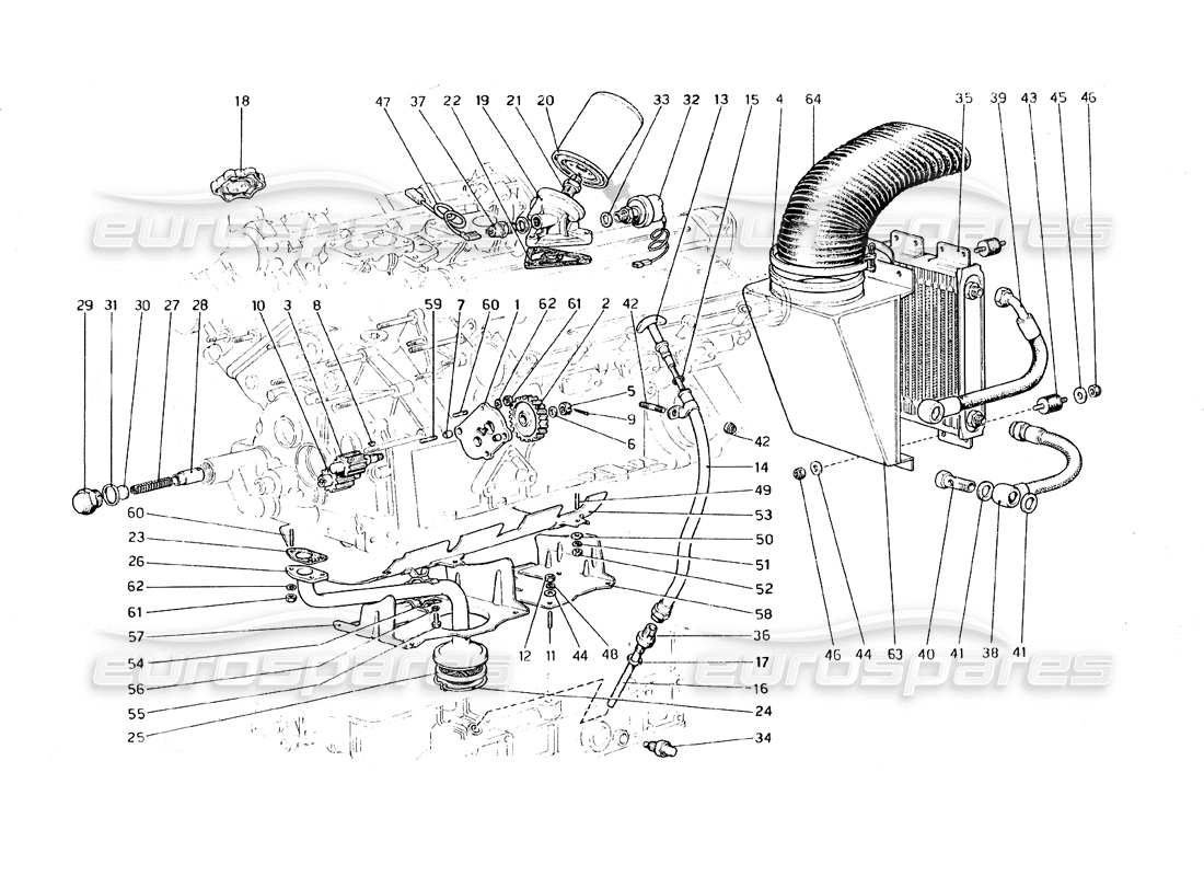 a part diagram from the ferrari 308 parts catalogue