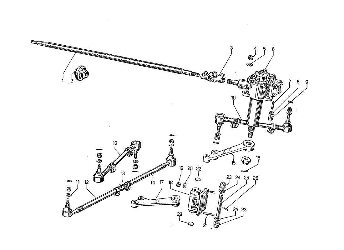 VIEW PARTS DIAGRAMS FROM THE LAMBORGHINI JARAMA PARTS CATALOGUE a part diagram from the lamborghini jarama parts catalogue