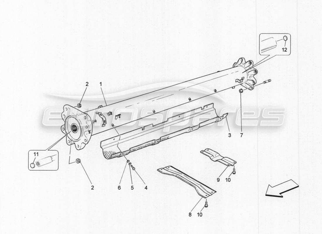 a part diagram from the maserati granturismo special edition parts catalogue