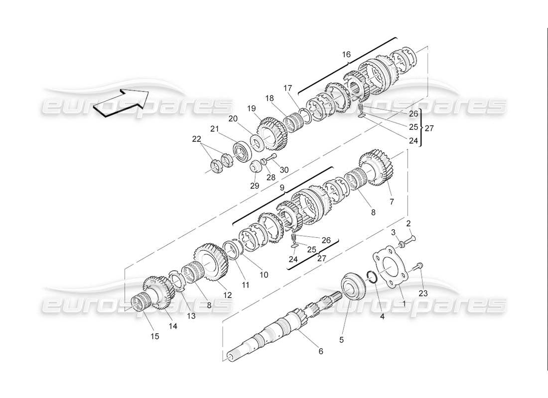 a part diagram from the maserati qtp. (2006) 4.2 f1 parts catalogue