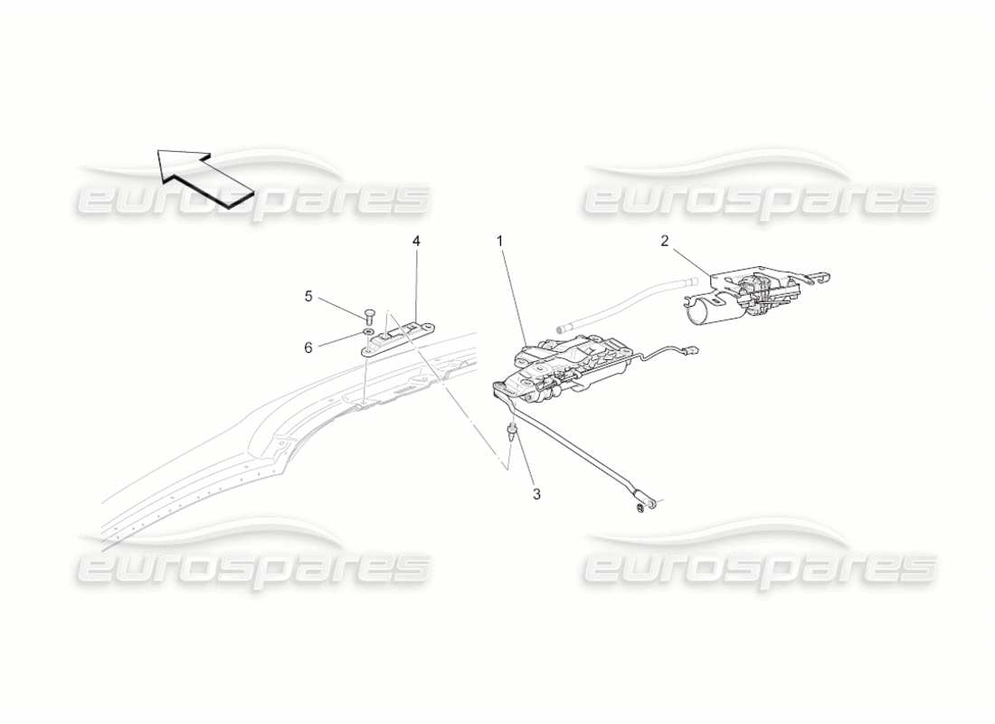 a part diagram from the maserati grancabrio parts catalogue