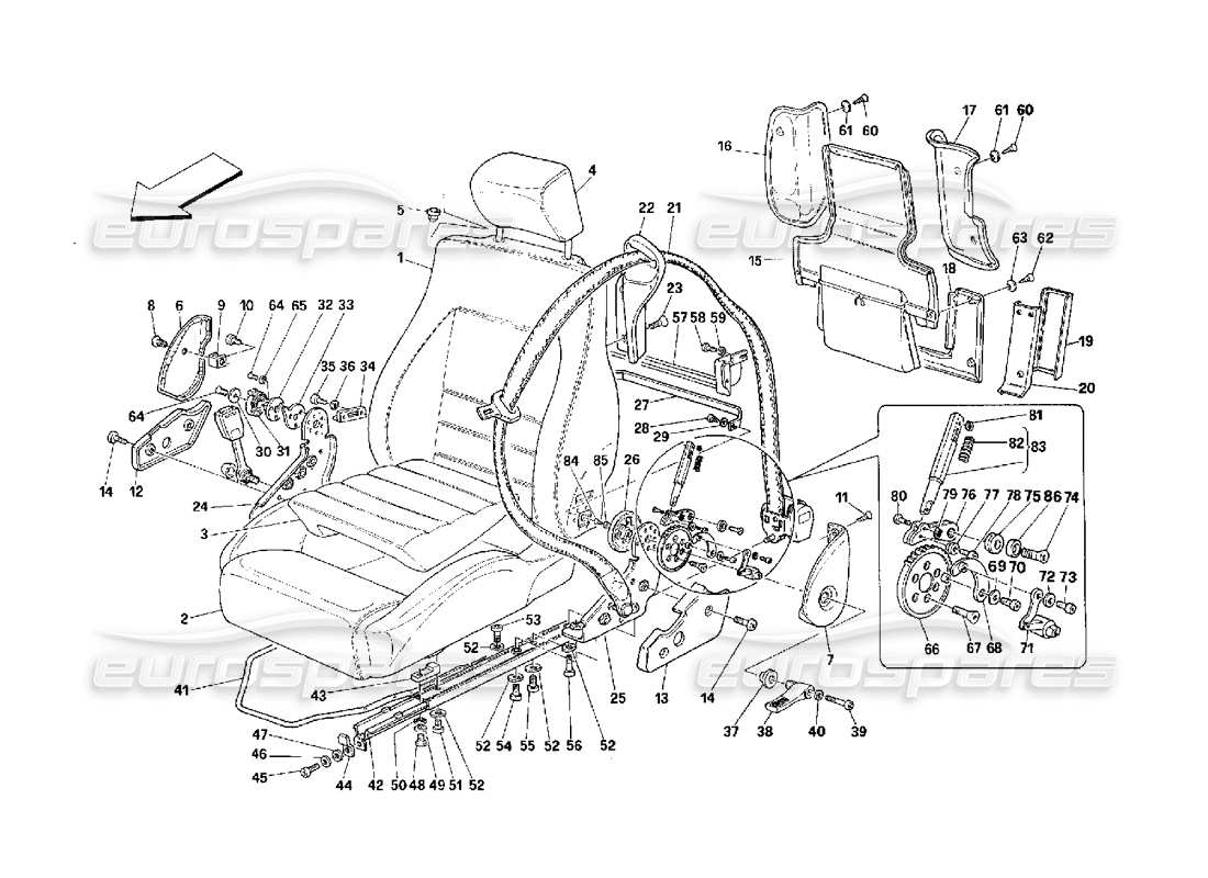 a part diagram from the ferrari 348 parts catalogue