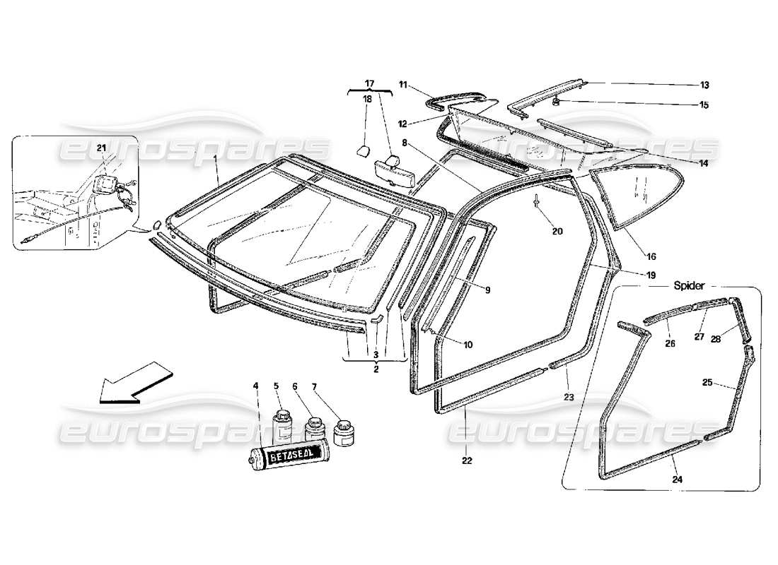 part diagram containing part number 64374500