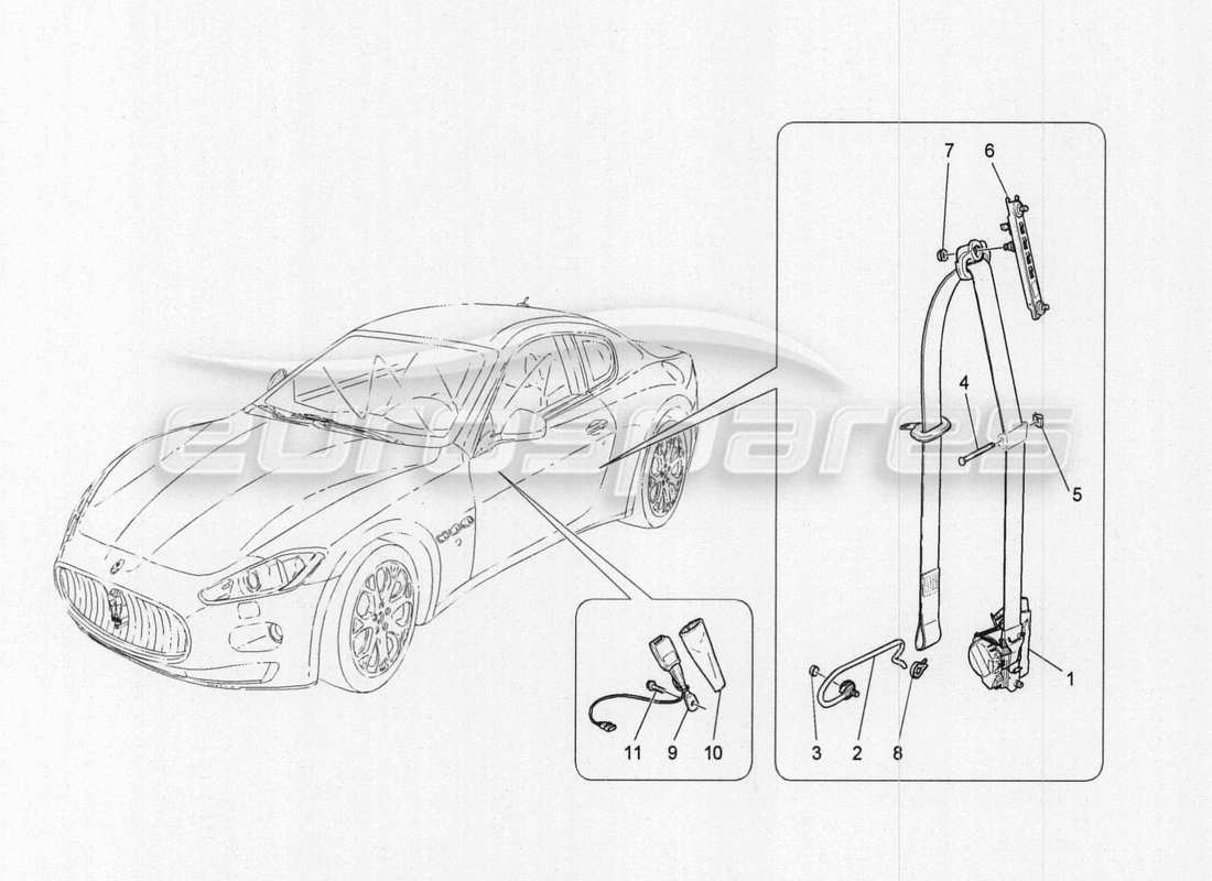 a part diagram from the maserati granturismo special edition parts catalogue