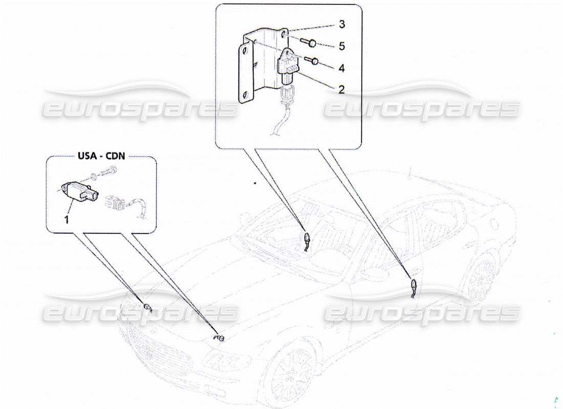 a part diagram from the maserati qtp. (2010) 4.2 parts catalogue