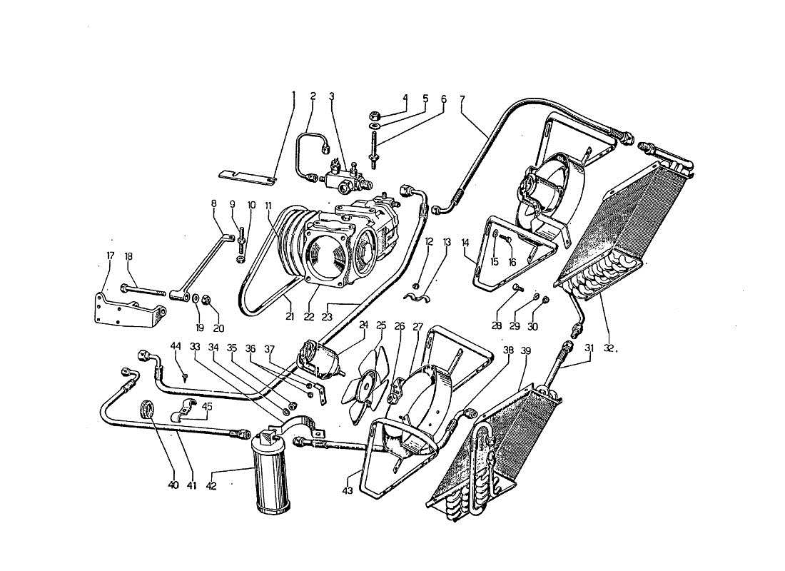VIEW PARTS DIAGRAMS FROM THE LAMBORGHINI JARAMA PARTS CATALOGUE a part diagram from the lamborghini jarama parts catalogue