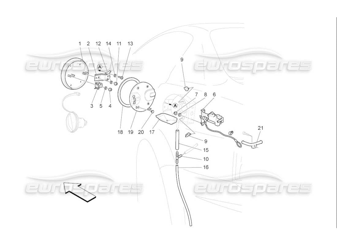 a part diagram from the maserati qtp. (2007) 4.2 f1 parts catalogue