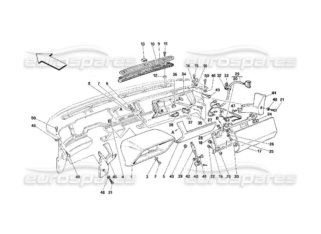 a part diagram from the ferrari 348 parts catalogue