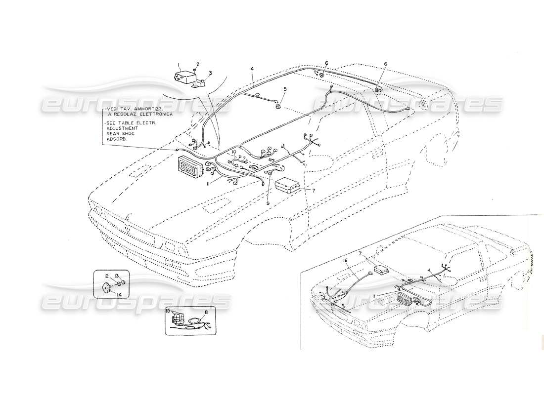 a part diagram from the maserati shamal parts catalogue