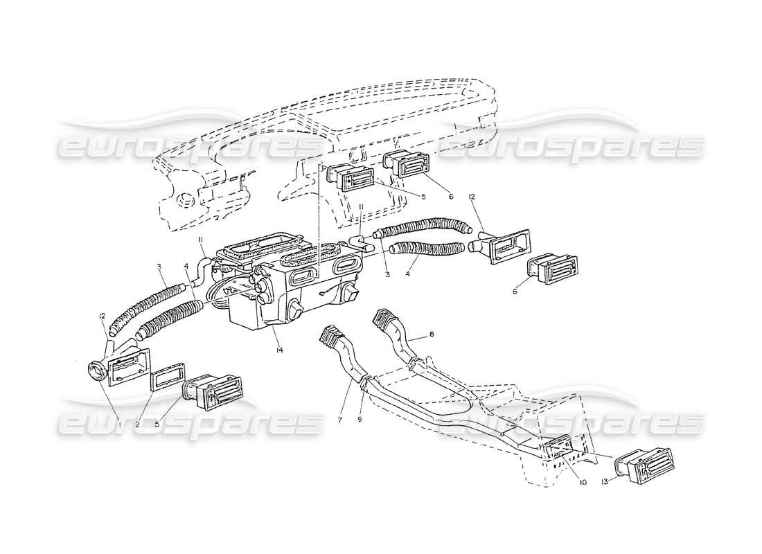 a part diagram from the maserati shamal parts catalogue