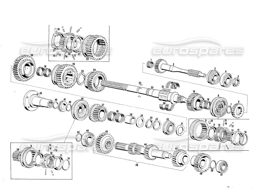 a part diagram from the maserati mexico parts catalogue