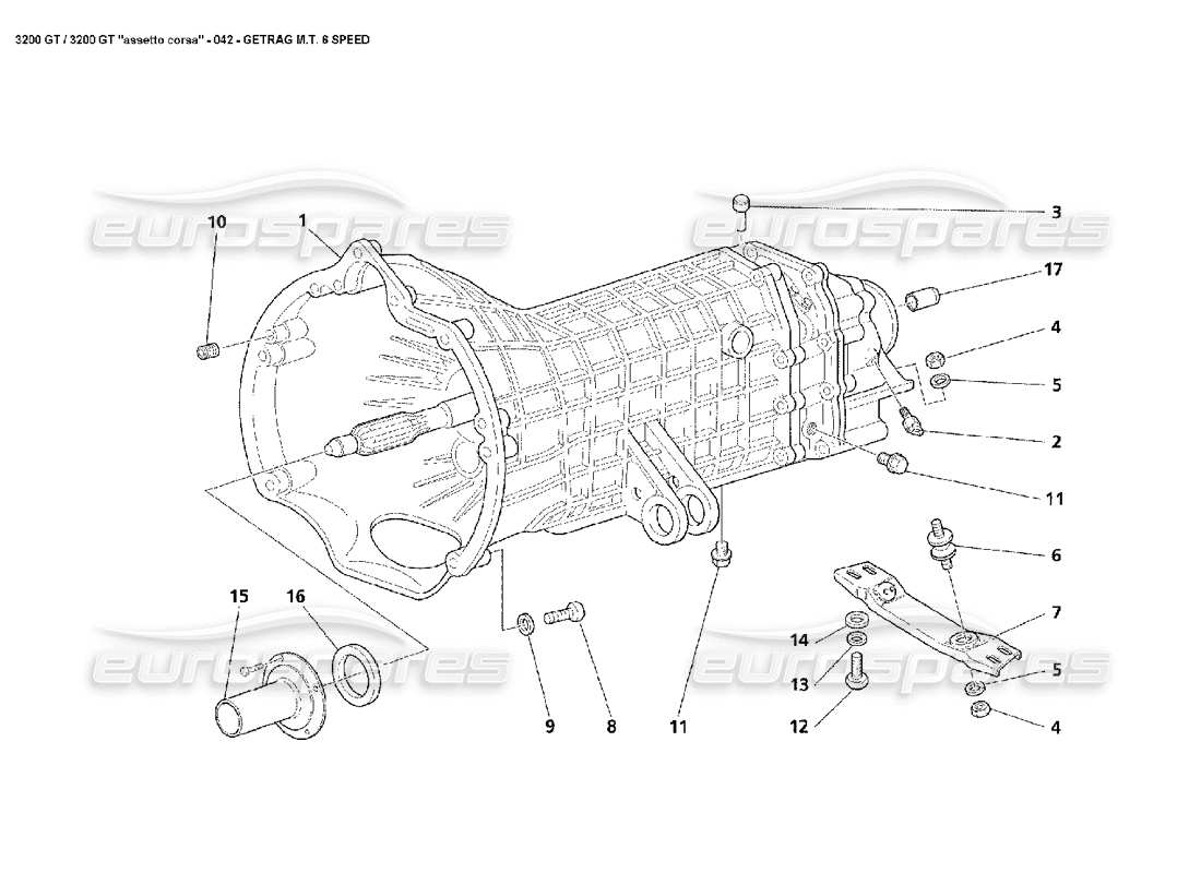 a part diagram from the maserati 3200 parts catalogue