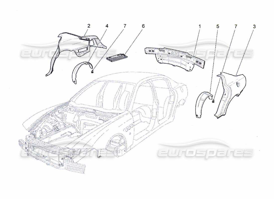 a part diagram from the maserati quattroporte m139 (2005-2013) parts catalogue