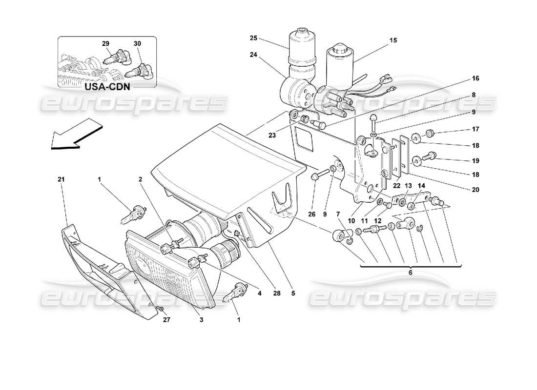 a part diagram from the ferrari 355 parts catalogue