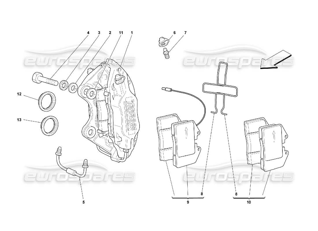 a part diagram from the ferrari 355 parts catalogue