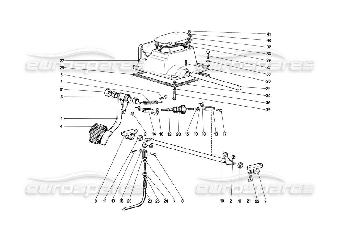 a part diagram from the ferrari 308 (1981) gtbi/gtsi parts catalogue