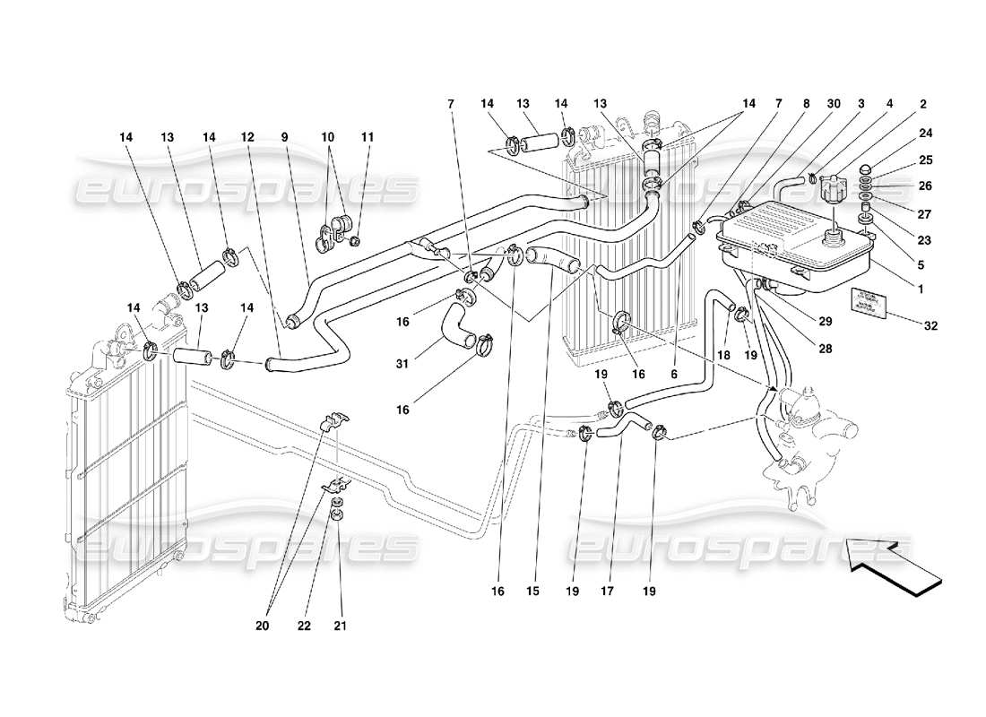 a part diagram from the ferrari 355 parts catalogue