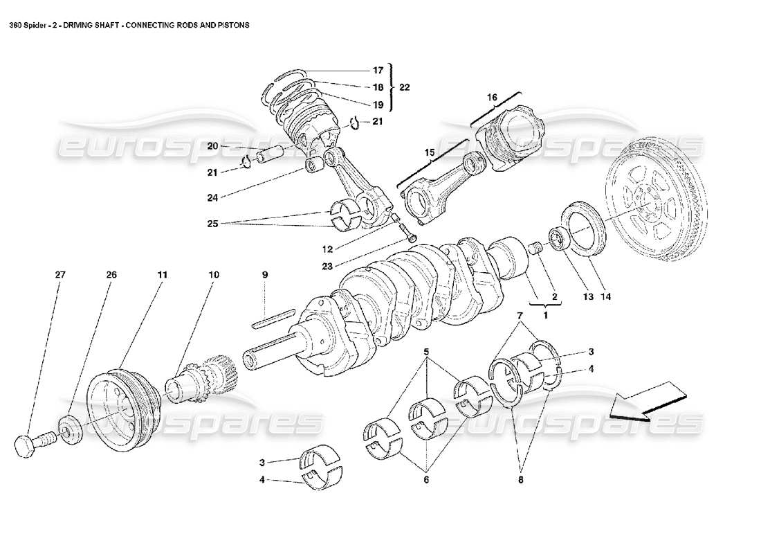 a part diagram from the ferrari 360 parts catalogue