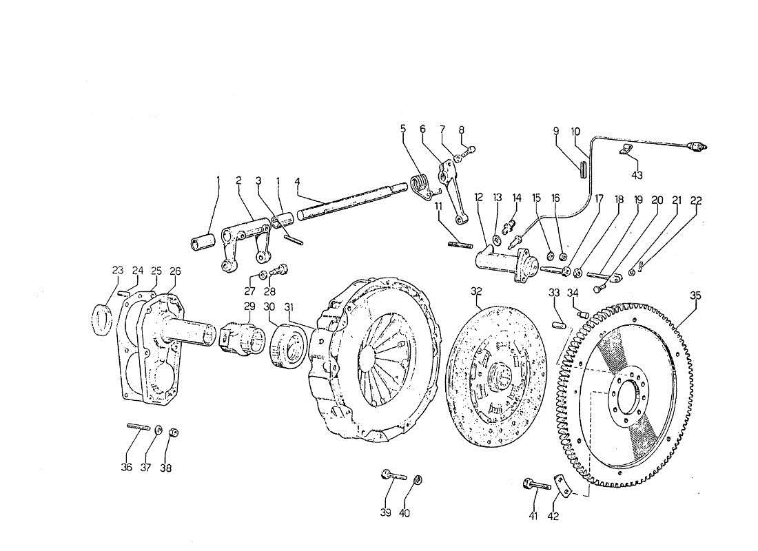 VIEW PARTS DIAGRAMS FROM THE LAMBORGHINI JARAMA PARTS CATALOGUE a part diagram from the lamborghini jarama parts catalogue