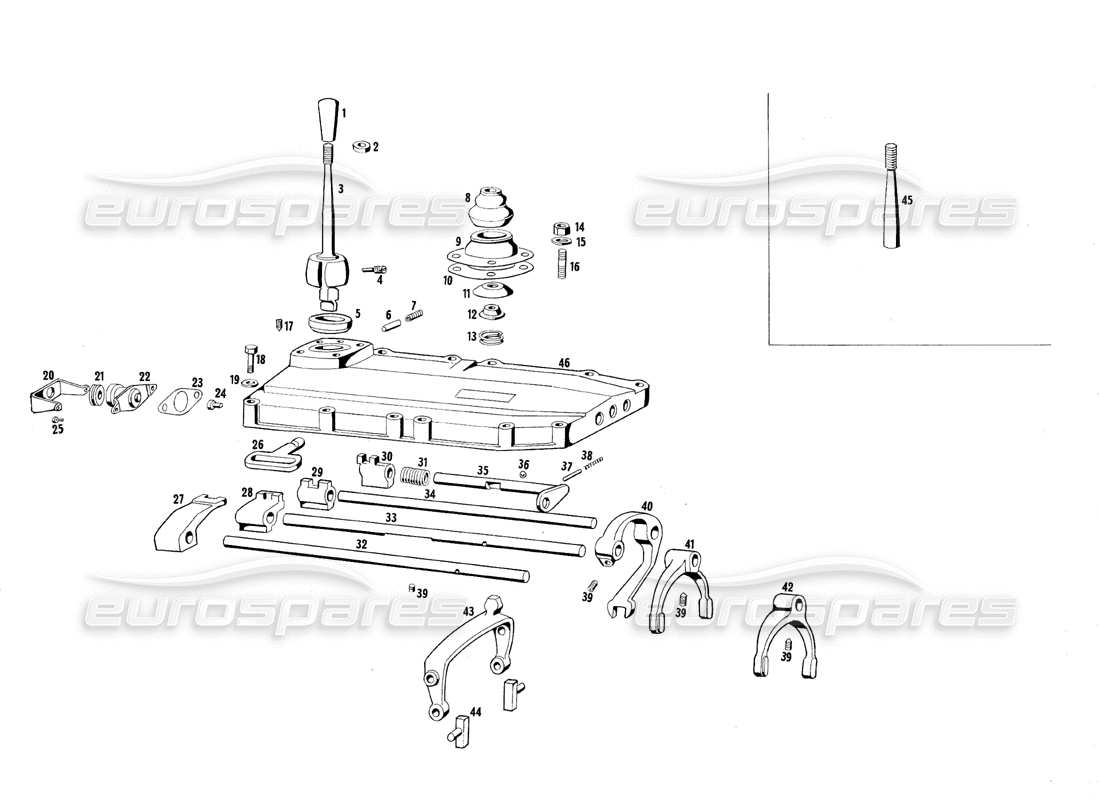 a part diagram from the maserati mexico parts catalogue