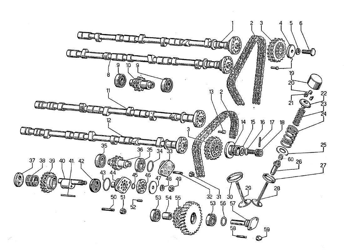 a part diagram from the lamborghini jarama parts catalogue