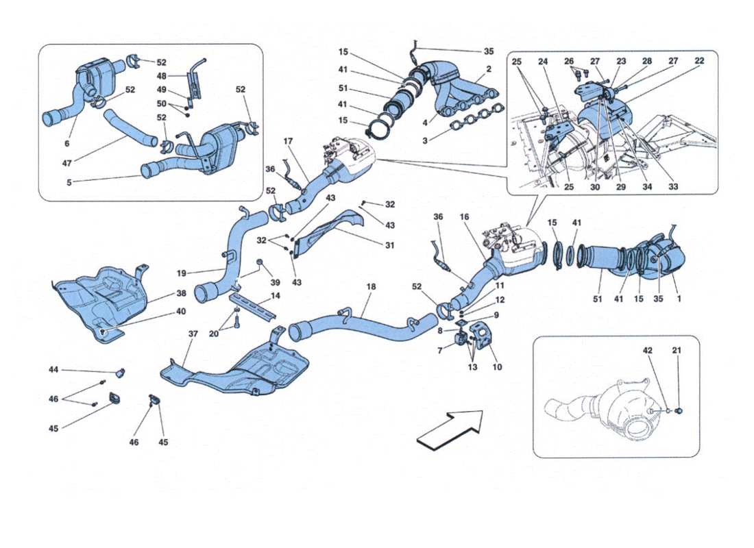 part diagram containing part number kl-fer-458ch-decat-cs-ss