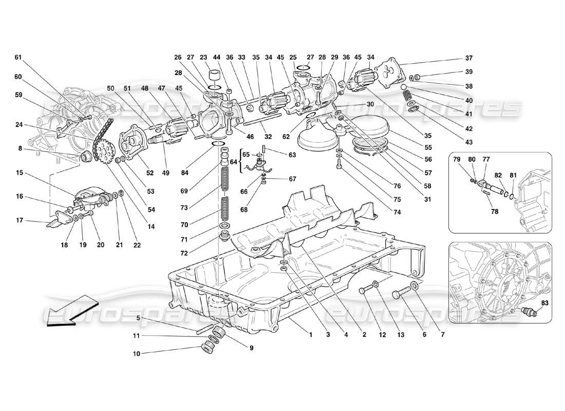 a part diagram from the ferrari 360 parts catalogue