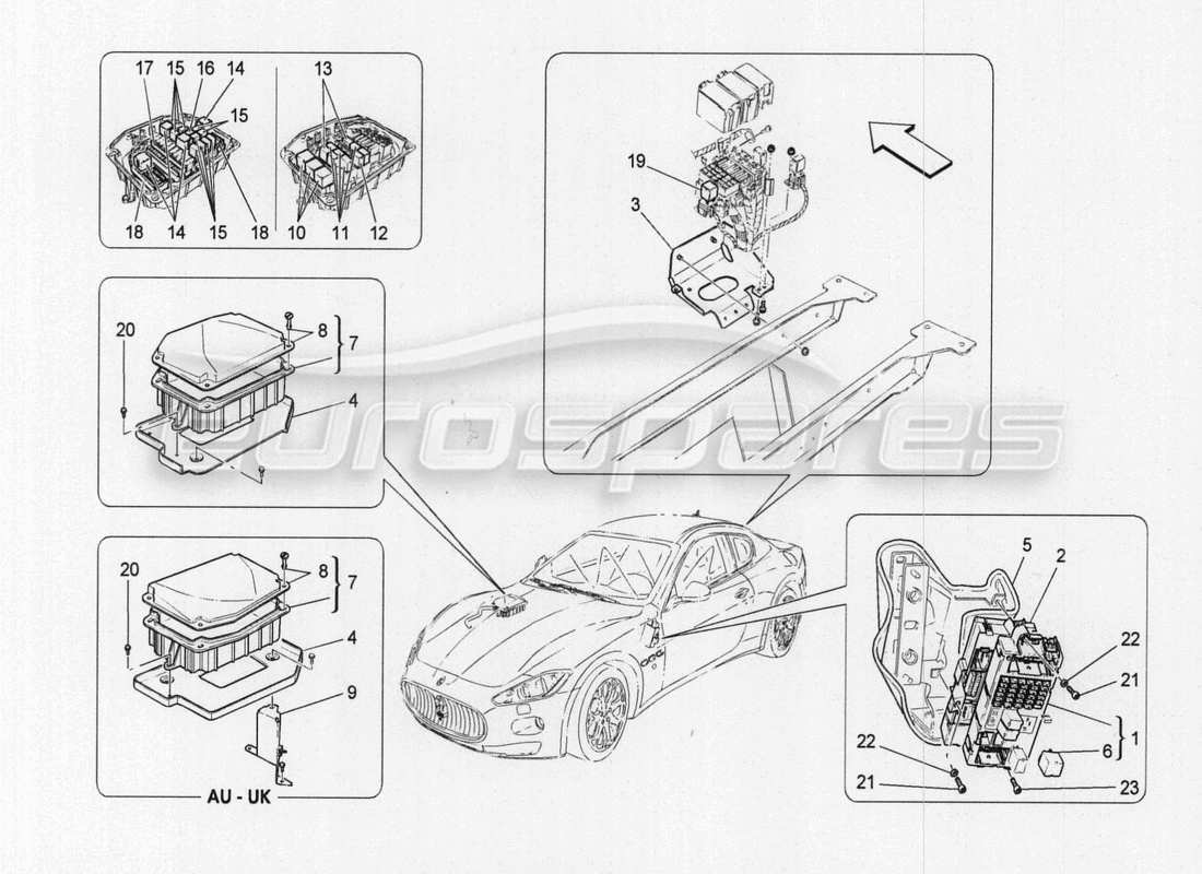 a part diagram from the maserati granturismo special edition parts catalogue