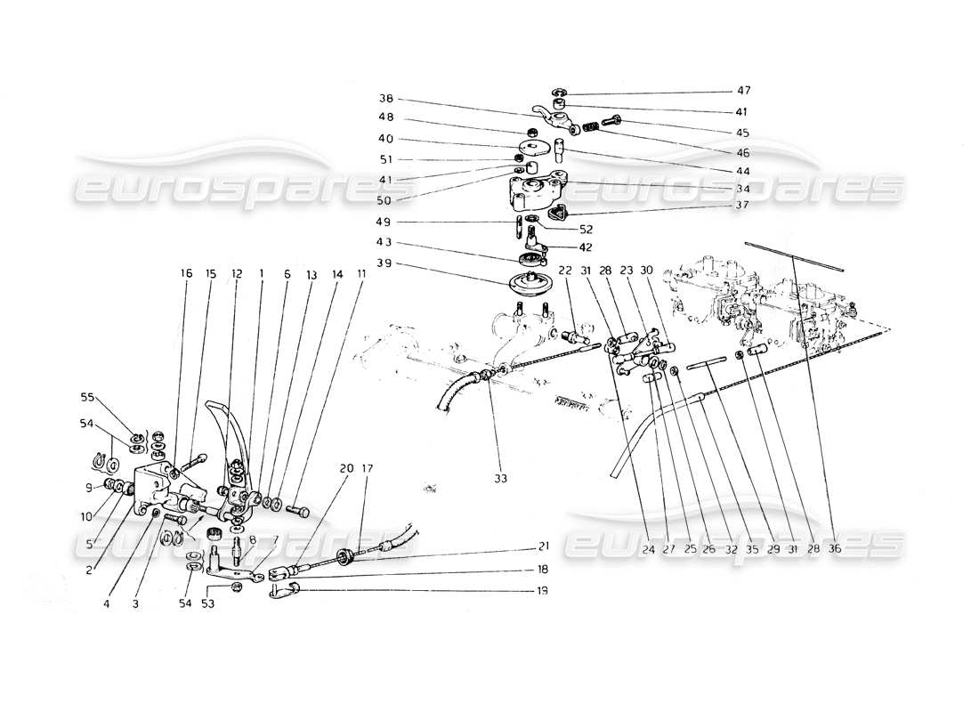 a part diagram from the ferrari 308 gt4 dino (1979) parts catalogue