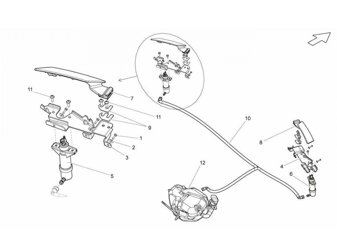 lamborghini gallardo lp570-4s perform headlight washer parts diagram