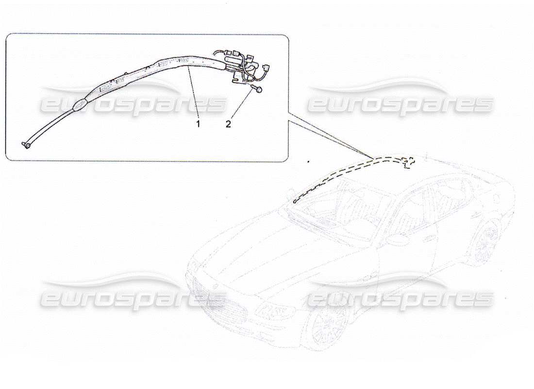 maserati qtp. (2010) 4.2 window bag system parts diagram