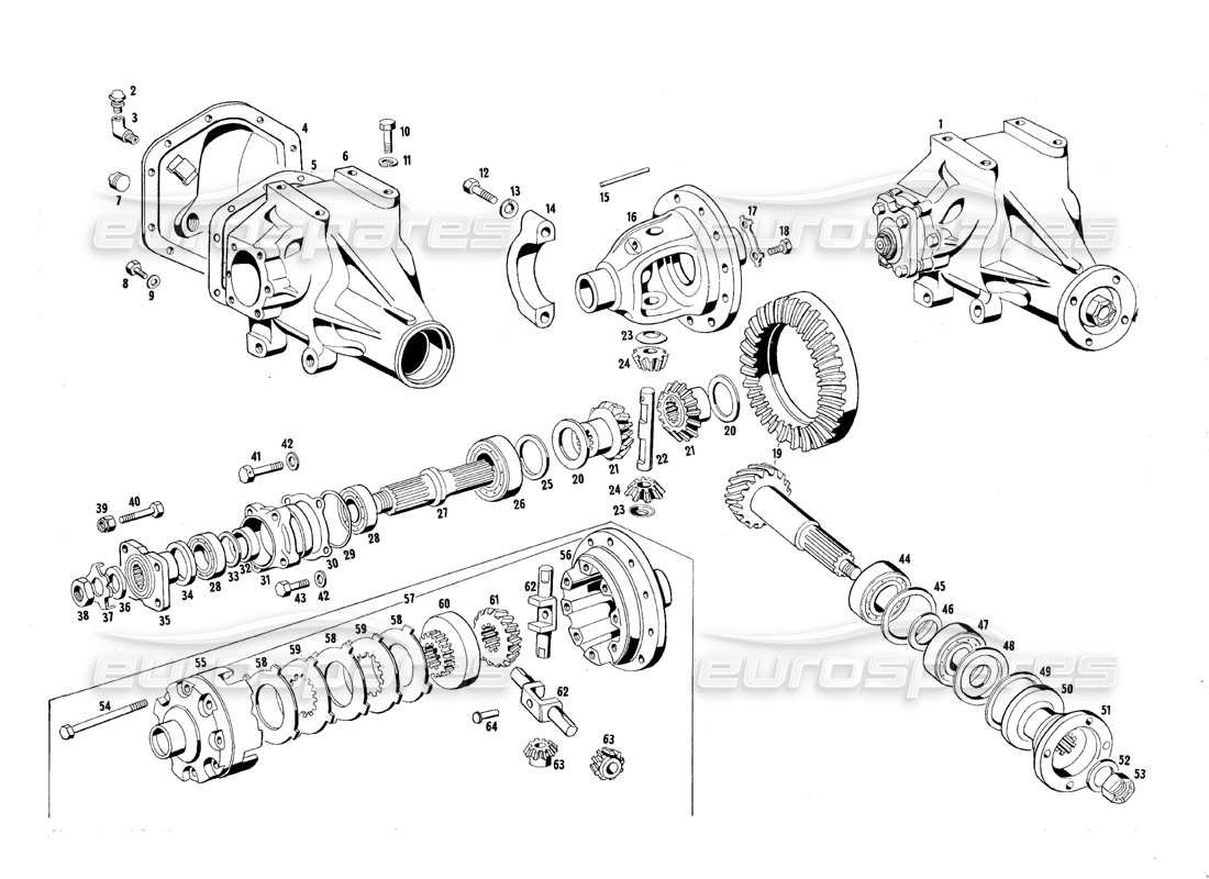 maserati qtp.v8 4.7 (s1 & s2) 1967 differential part diagram