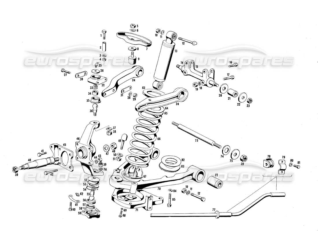 maserati mexico front suspension parts diagram