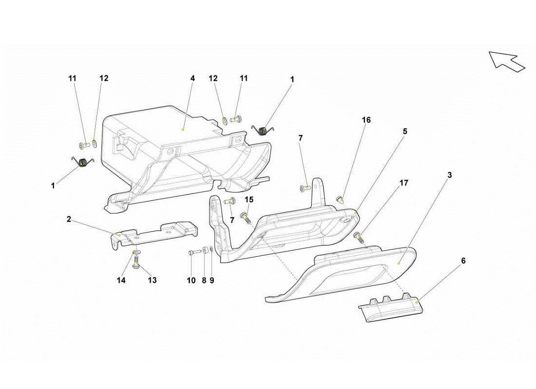 lamborghini gallardo lp560-4s update driver side drawer part diagram