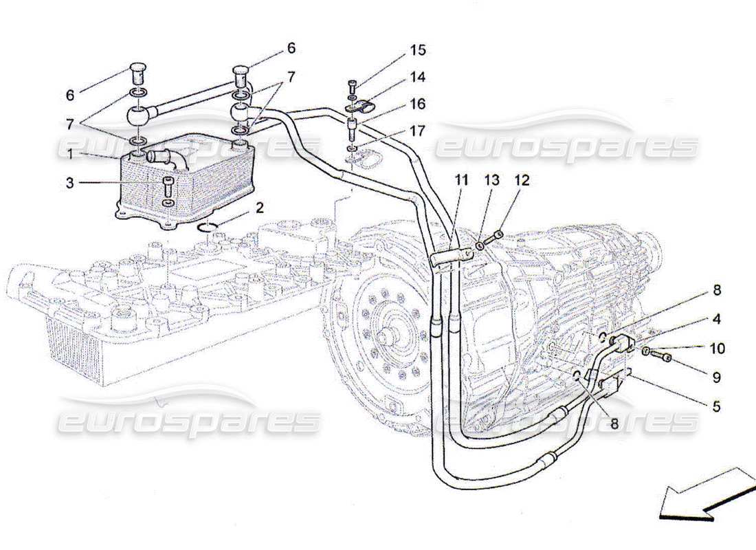 maserati qtp. (2010) 4.2 lubrication and gearbox oil cooling parts diagram