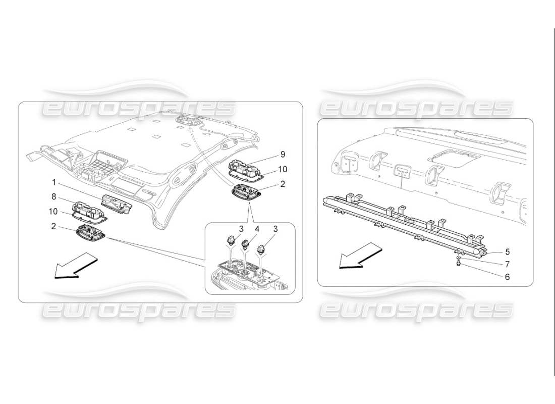 maserati qtp. (2010) 4.7 auto internal vehicle devices part diagram