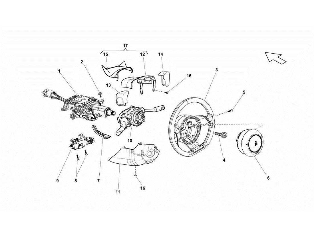 lamborghini gallardo lp570-4s perform steering parts diagram