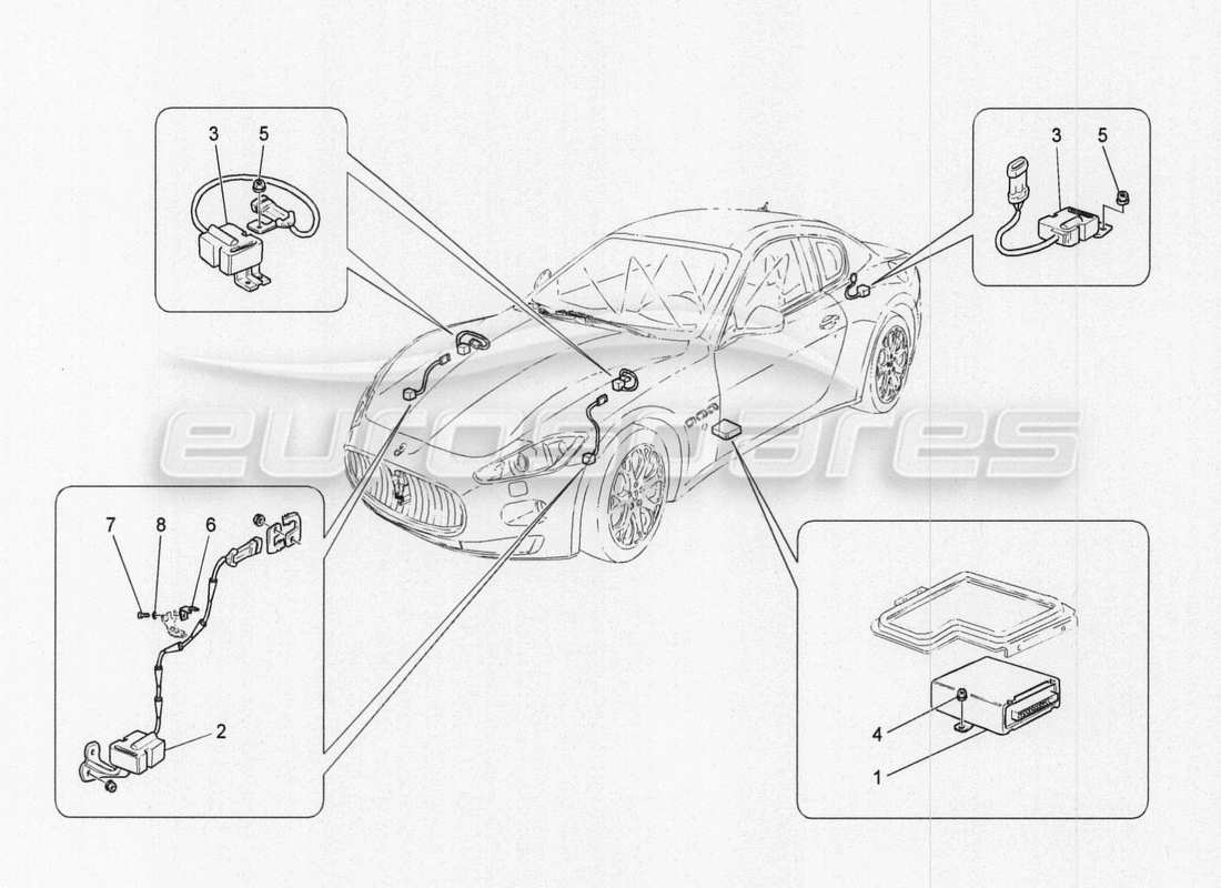 maserati granturismo special edition electronic control (suspension) parts diagram