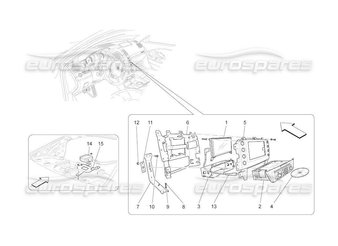 maserati qtp. (2011) 4.2 auto it system parts diagram