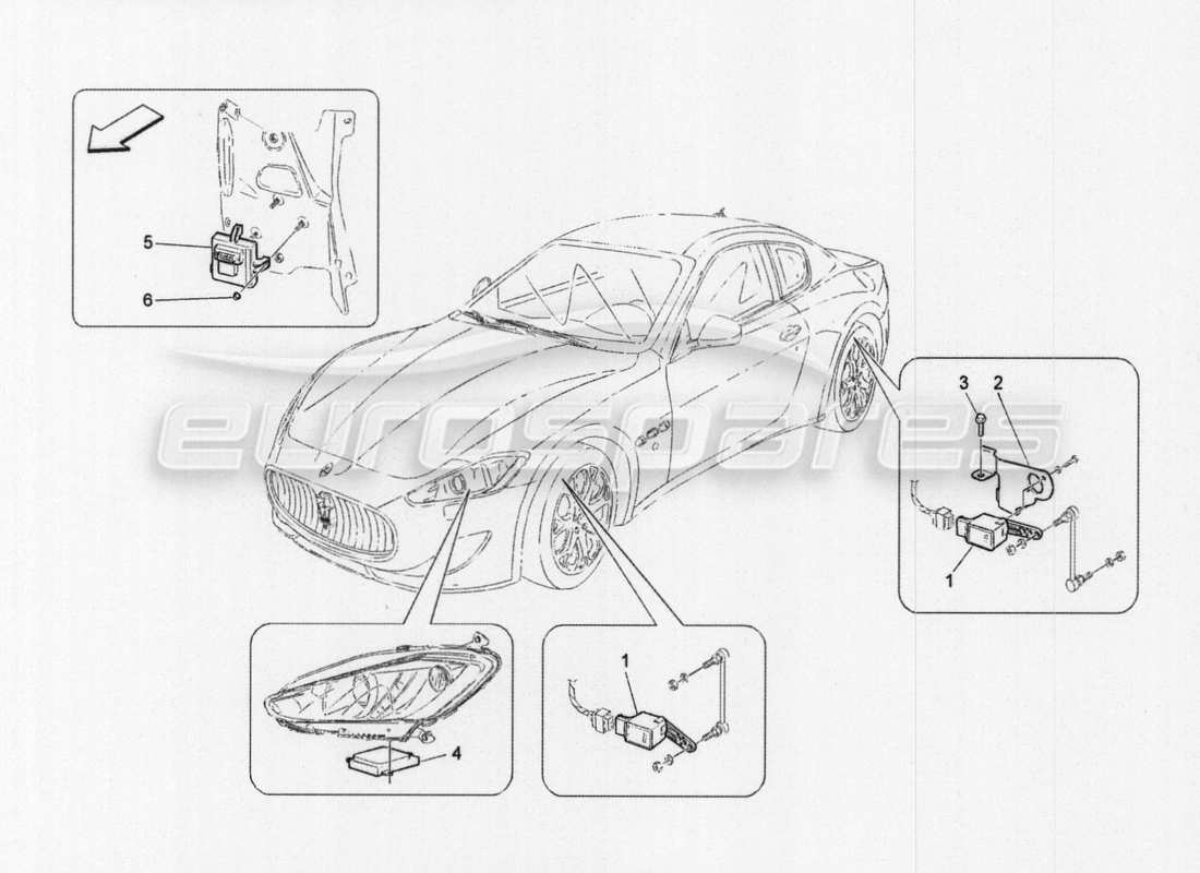 maserati granturismo special edition lighting system control parts diagram