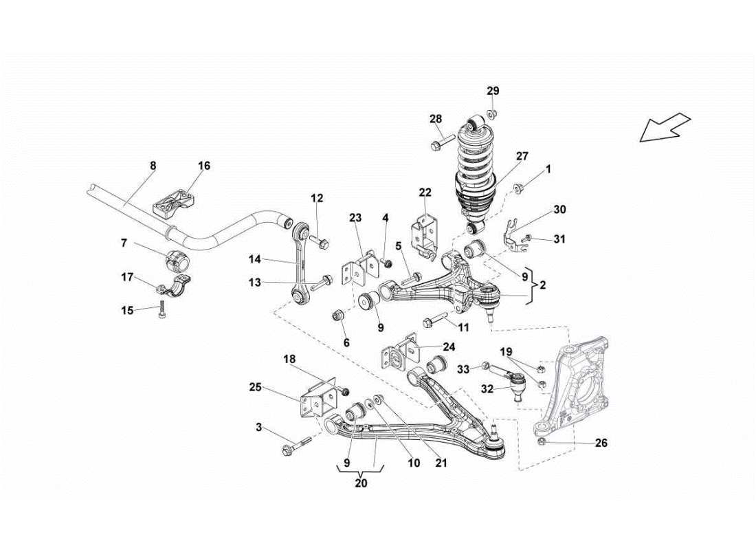 LAMBORGHINI GALLARDO STS II SC FRONT ARMS PART DIAGRAM lamborghini gallardo sts ii sc front arms part diagram