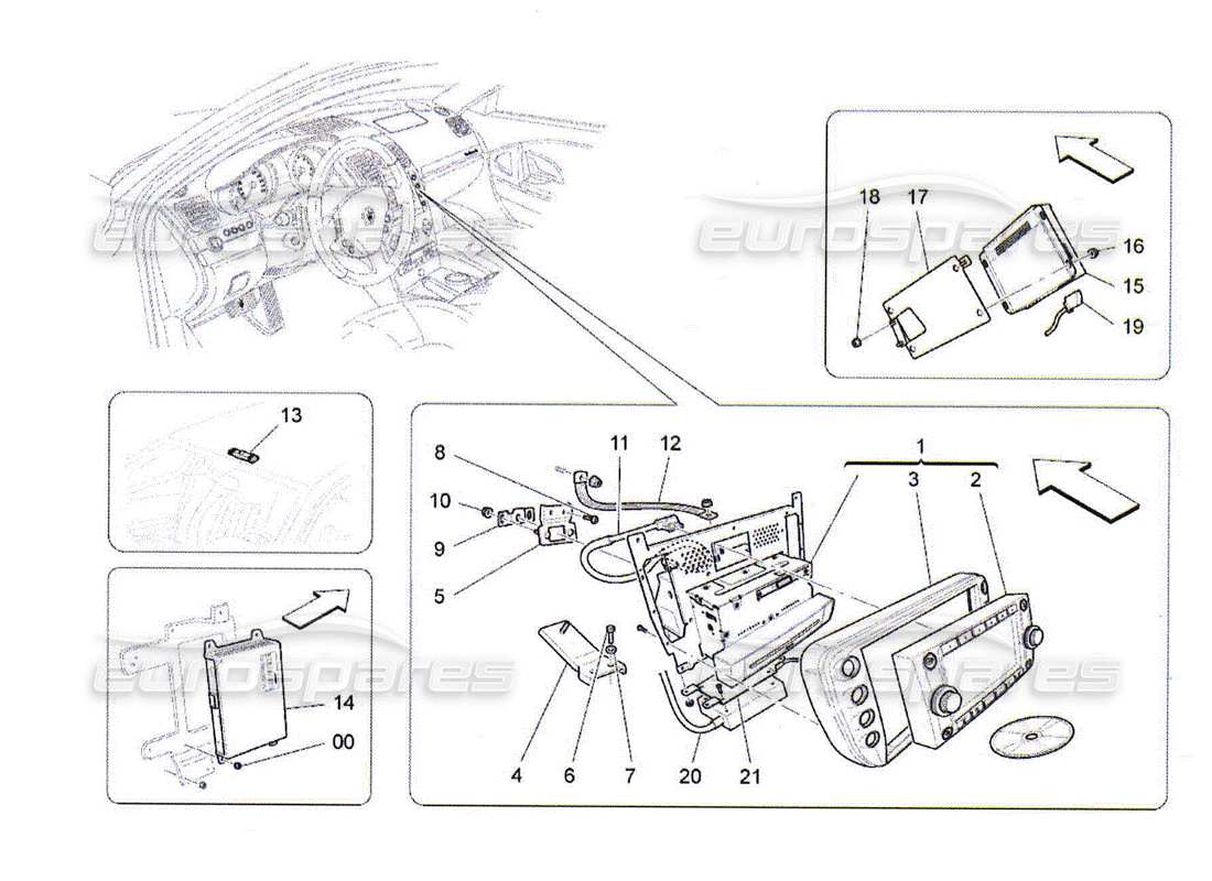 maserati qtp. (2010) 4.2 it system parts diagram