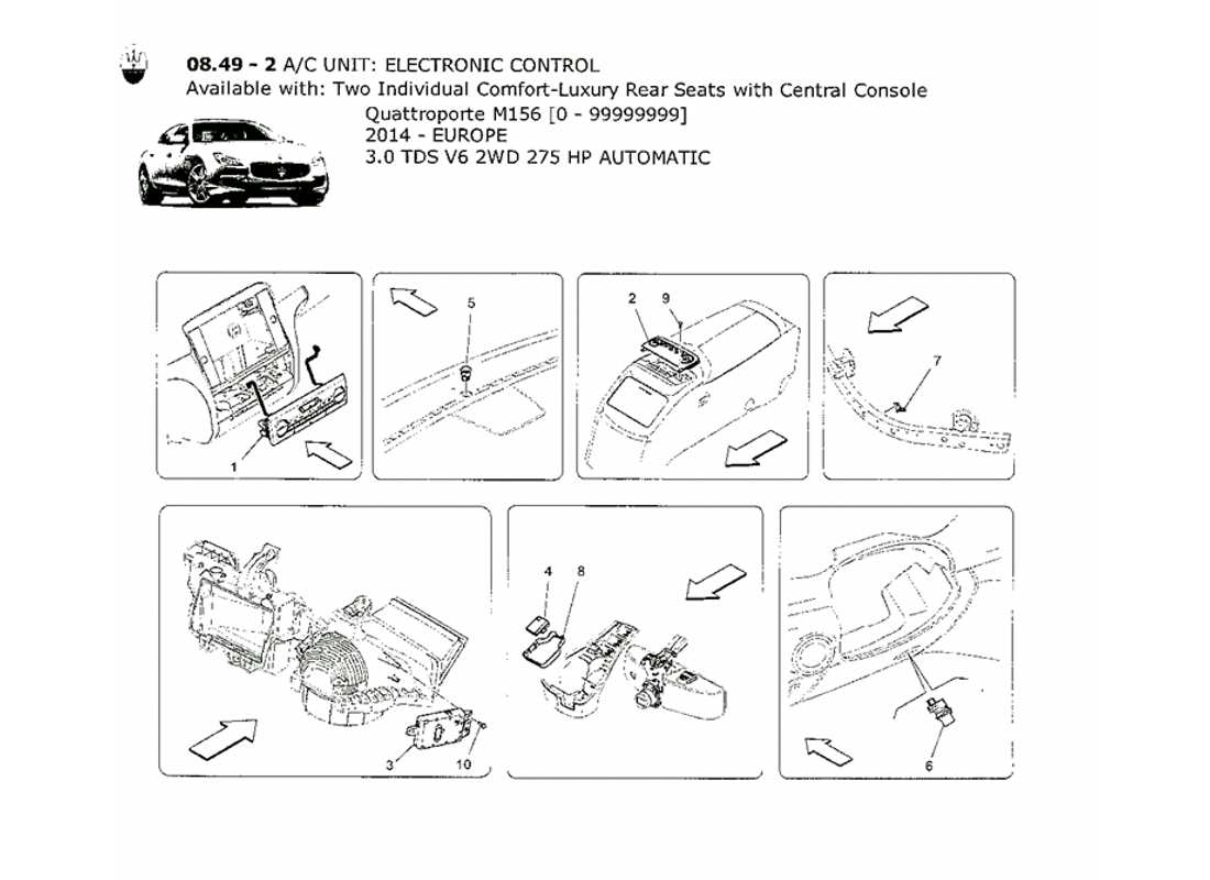 maserati qtp. v6 3.0 tds 275bhp 2014 a c unit: electronic control part diagram