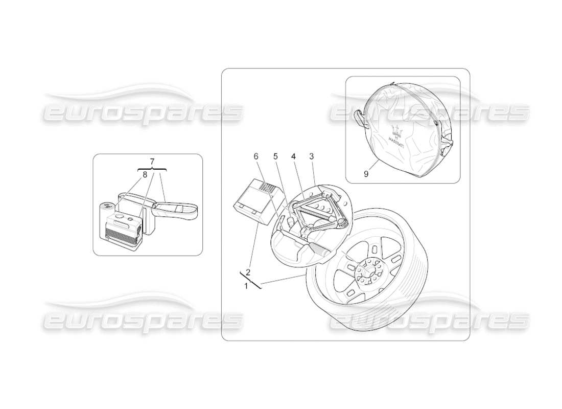 maserati grancabrio (2011) 4.7 accessories provided part diagram